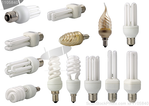 Image of  modern energy saving light bulbs