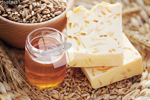 Image of honey and wheat soap