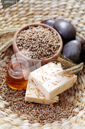 Image of honey and wheat soap