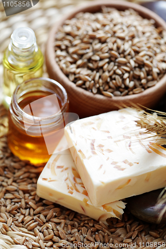 Image of honey and wheat soap