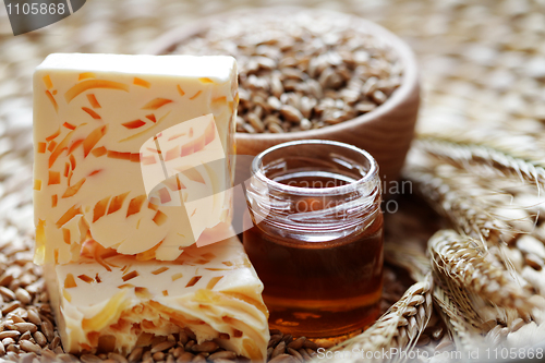 Image of honey and wheat soap