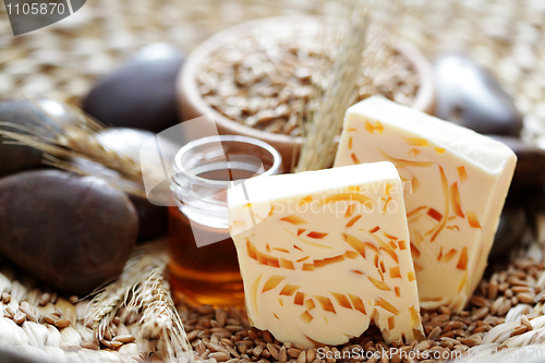 Image of honey and wheat soap