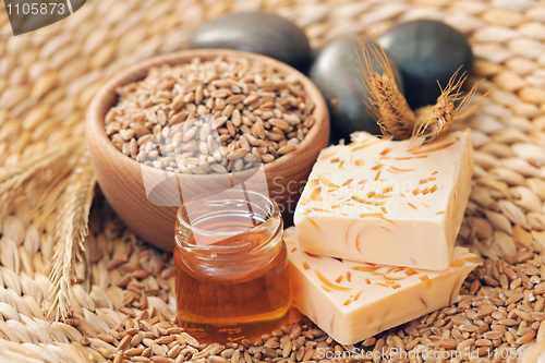 Image of honey and wheat soap