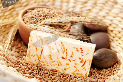 Image of honey and wheat soap
