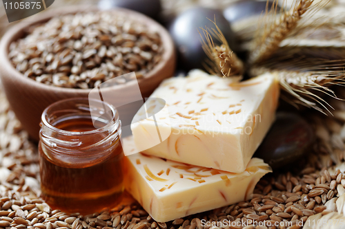 Image of honey and wheat soap