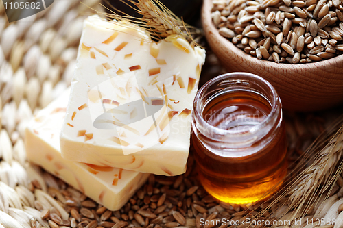 Image of honey and wheat soap