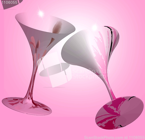 Image of two glasses for martini