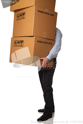 Image of man with boxes