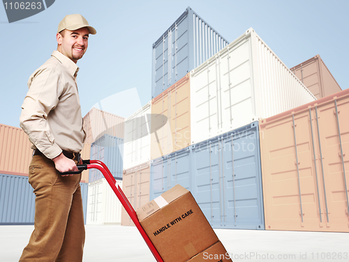 Image of delivery man at work
