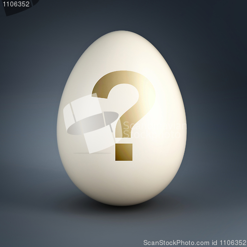 Image of easter egg with question mark