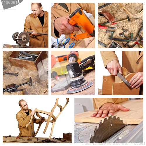 Image of carpenter at work detail