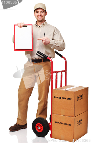 Image of delivery man portrait