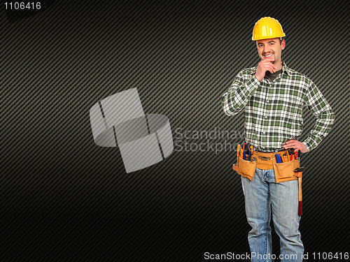 Image of caucasian man tools