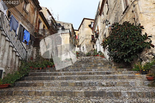 Image of Scalea streetview traditional town in Calabria,Italy