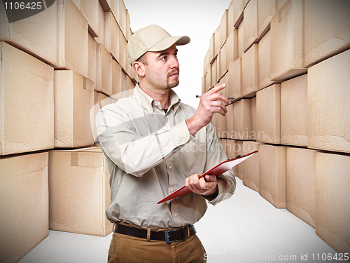 Image of delivery man on duty