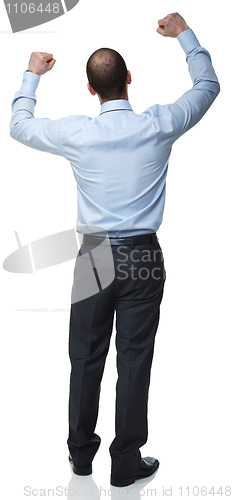 Image of businessman back view