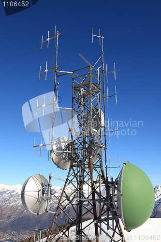 Image of antenna on mountain