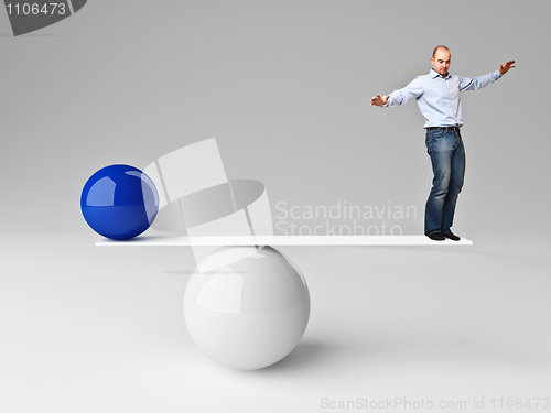 Image of man in balance