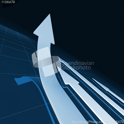 Image of business arrows background
