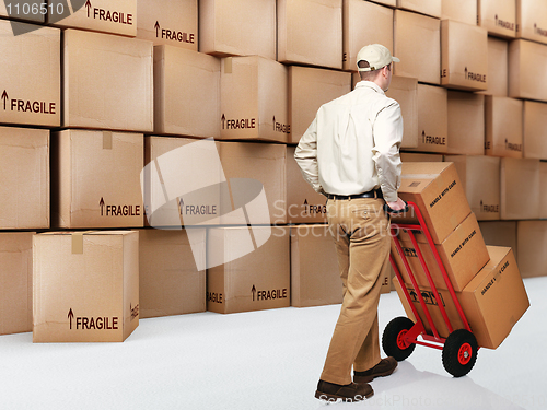 Image of delivery man on duty
