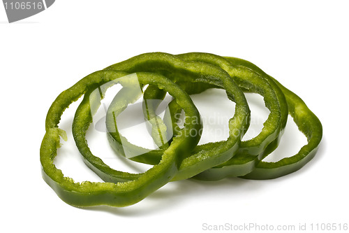 Image of Sliced green pepper 