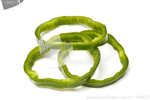 Image of Sliced green pepper 