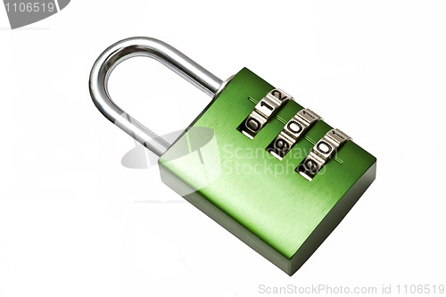 Image of Green combination lock 