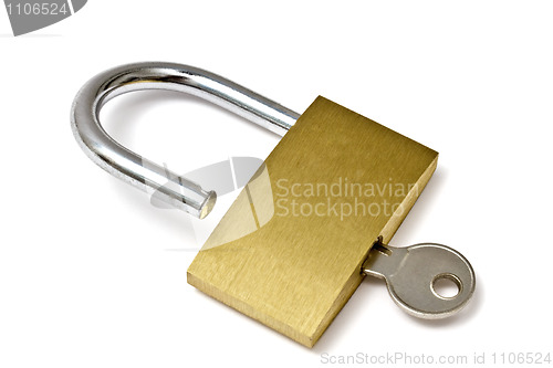 Image of Padlock and key