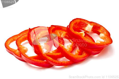 Image of Sliced red pepper 