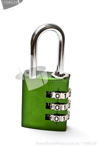 Image of Green combination lock 