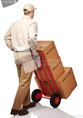Image of delivery man on duty