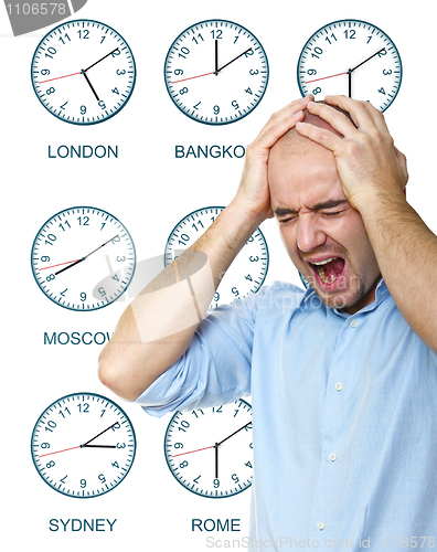 Image of man stressed any time