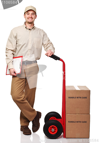 Image of friendly delivery man