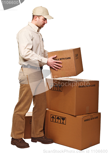 Image of delivery man on duty