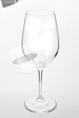Image of Empty wine glass against a white background
