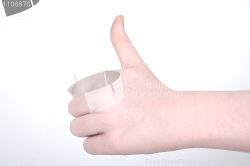 Image of Person showing thumb up