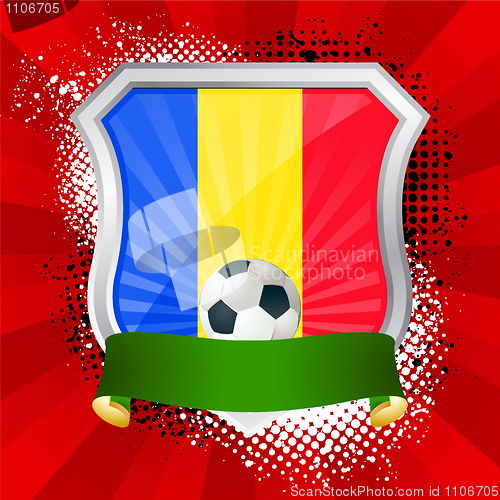 Image of Shield with flag of Romania