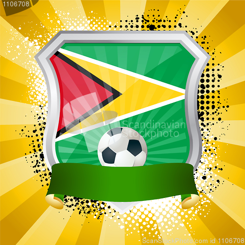 Image of Shield with flag of  Guyana