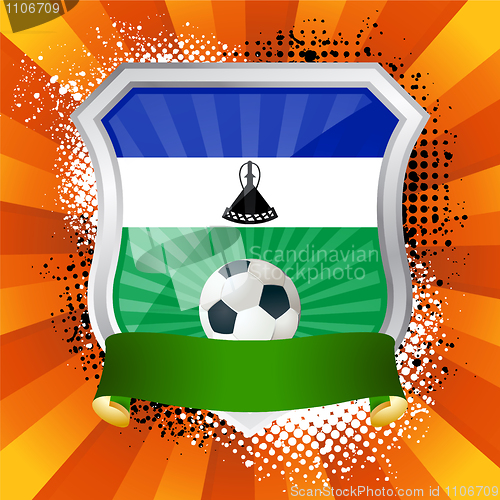 Image of Shield with flag of  Lesotho
