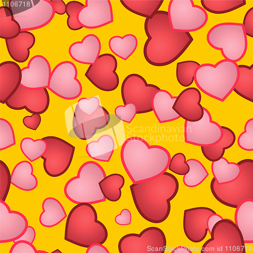 Image of Seamless hearts pattern