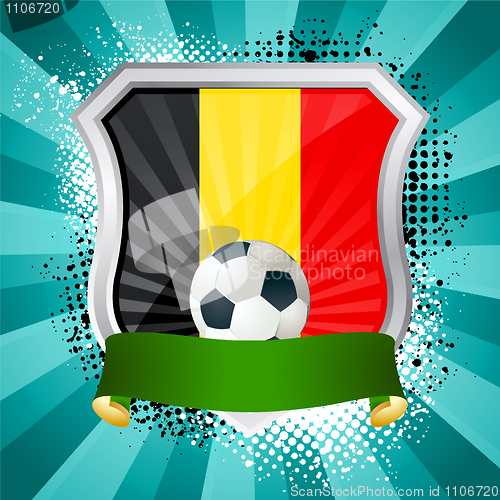 Image of Shield with flag of Belgium