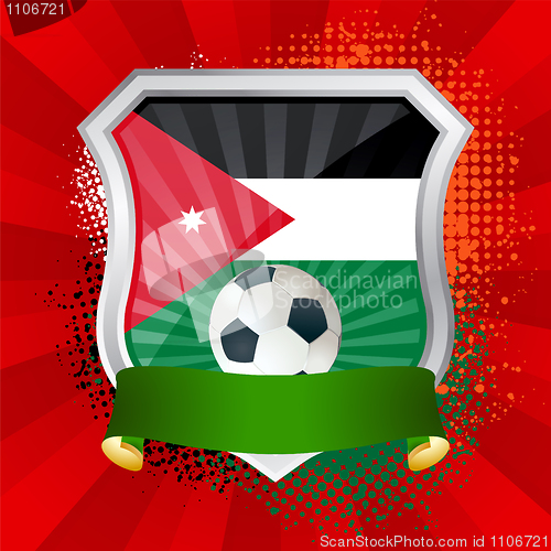Image of Shield with flag of  Jordan