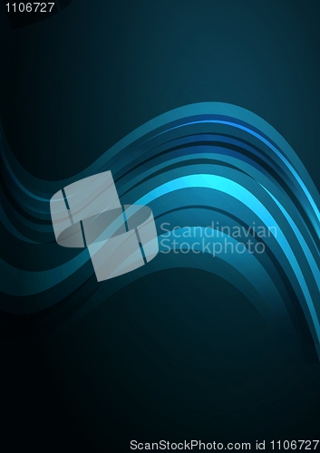 Image of Dark Blue abstract glowing background