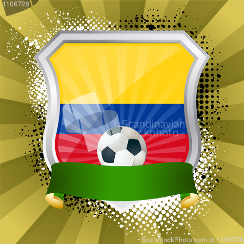 Image of Shield with flag of  Colombiar