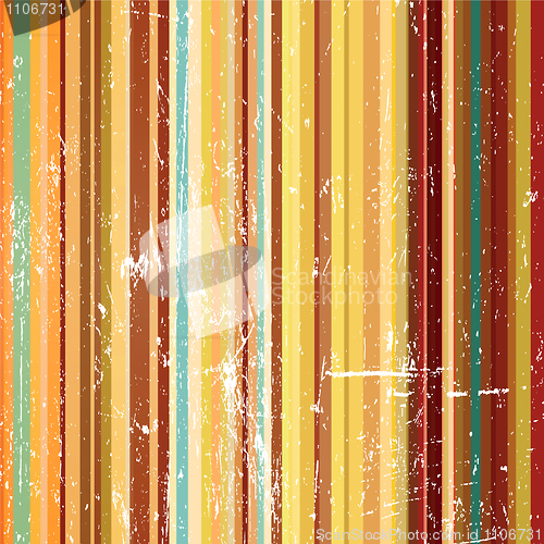 Image of striped colored background in grunge style.