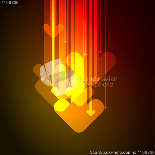 Image of Abstract arrows background. Vector.