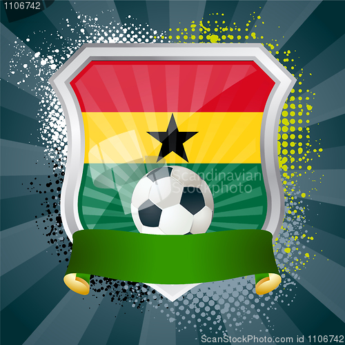 Image of Shield with flag of Ghana