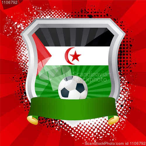 Image of Shield with flag of Western Sahara
