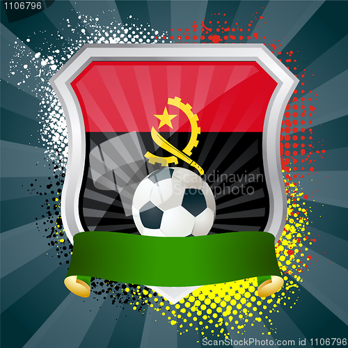 Image of Shield with flag of  Angola