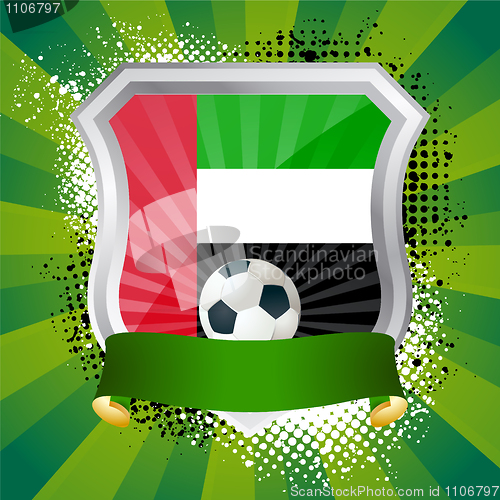 Image of Shield with flag of United Arab Emirates